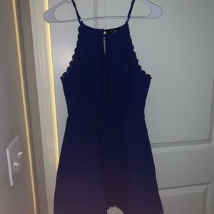 XS Lulus Skater Dress in Blue